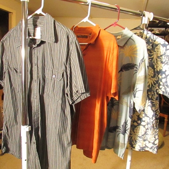 4 Pcs Mens XL Casual Short Sleeve Shirts - Picture 1 of 14